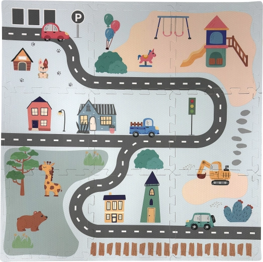 Humbi edukativna pjenasta podna puzzle podloga grad 9 dijelova