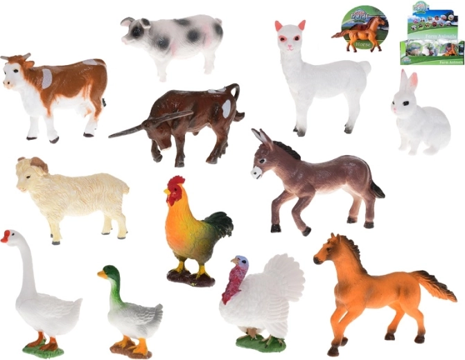 Kids Globe Farming plastic farm animals – 1 pc, various types