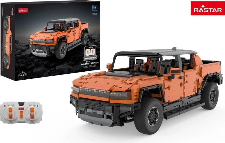 Građevinski set RC auto Hummer EV 1:10 narančasti RASTAR