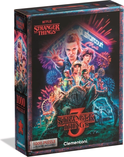 Puzzle 1000 STRANGER THINGS 3 plakat – Netflix, Clementoni