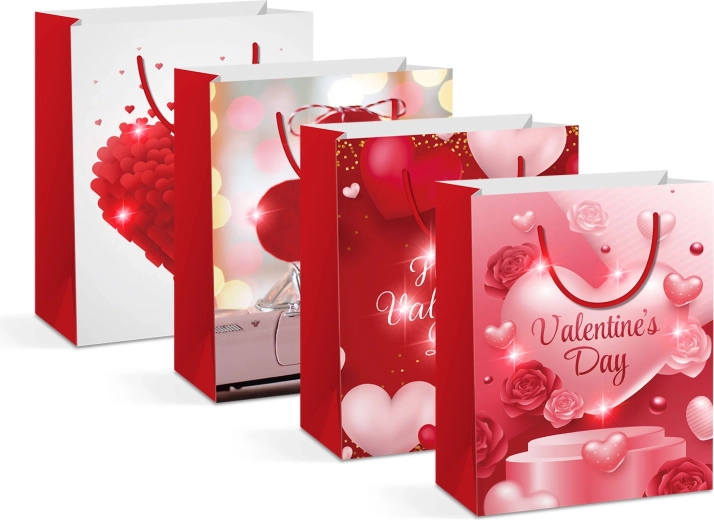 LED gift bag with 5 red LEDs - 1 piece