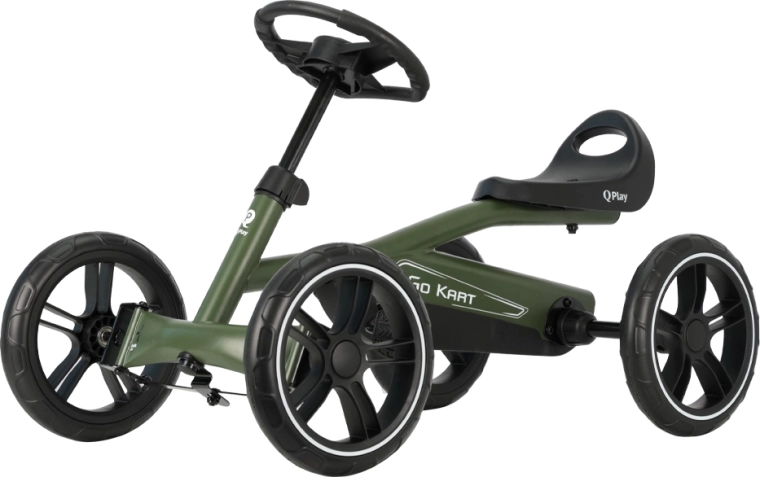 Qplay pedlana motokart go-kart army green za djecu od 3 godine