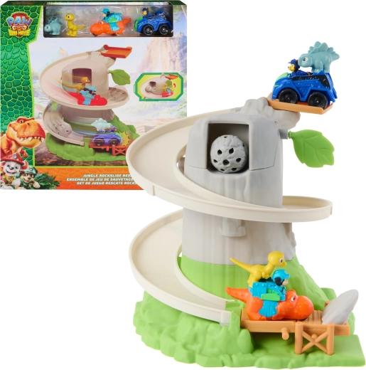 Spin Master Paw Patrol: The Dino Movie Jungle Rockslide Rescue – spasilačka staza s vozilima i dinosaurima