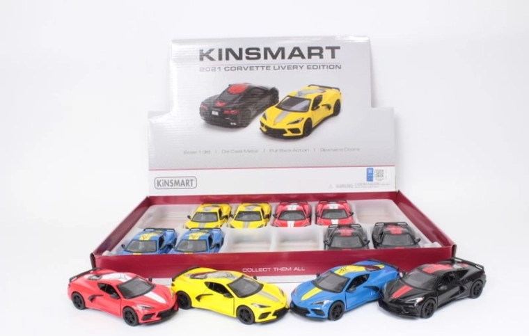 Chevrolet Corvette 2021 metalni model automobila 1:36 s pull-back pogonom