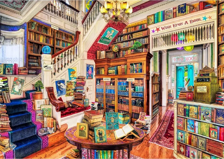 WOODEN CITY drvene puzzle Želje u knjižari 2u1, 4000 dijelova