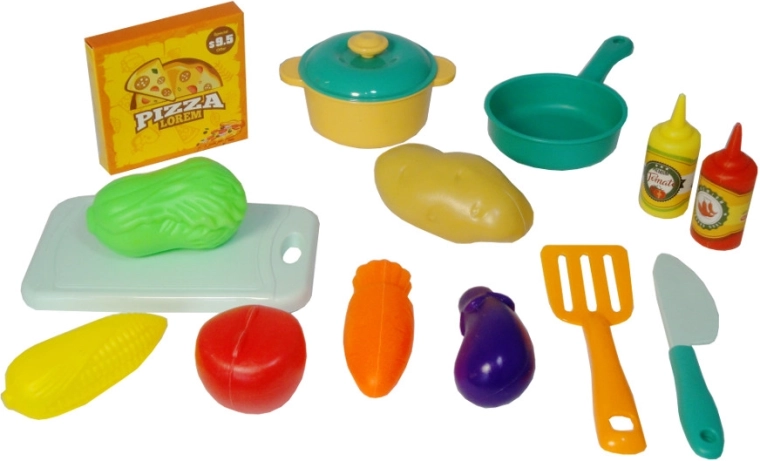 Šarena dječja kuhinjska set posuđa