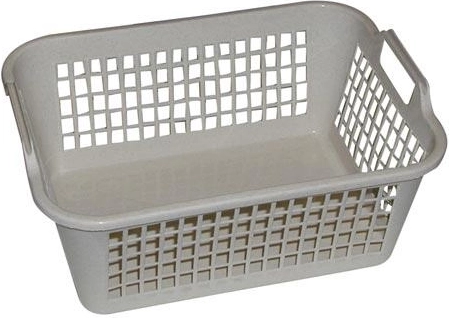 Plastična košarica s ručkama 32 × 24 × 13 cm, mrežasta, mješavina boja