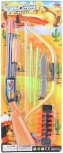 Kaubojski set s puškom, lukom i nožem za djecu