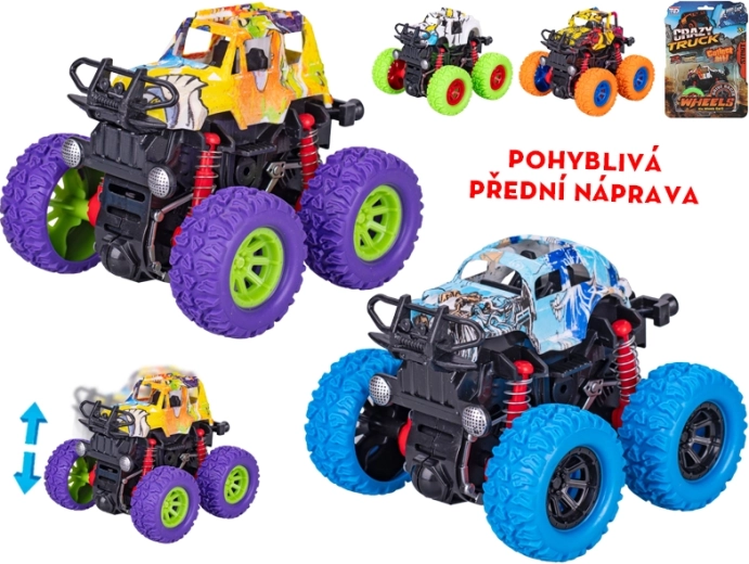 Monster truck Crazy Truck na navijanje 9 cm