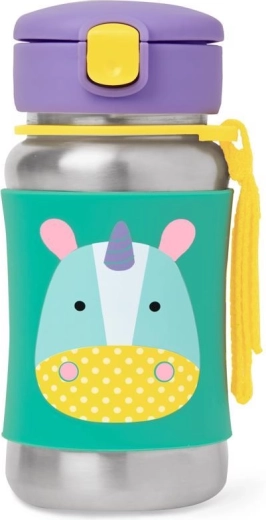 Skip Hop Zoo nehrđajuća čelična bočica sa slamkom Jednorog