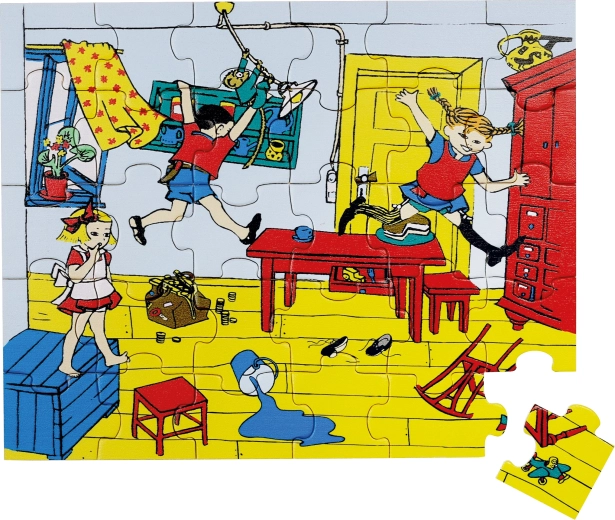 Drvene puzzle Pipi Duga Čarapa – 30 dijelova