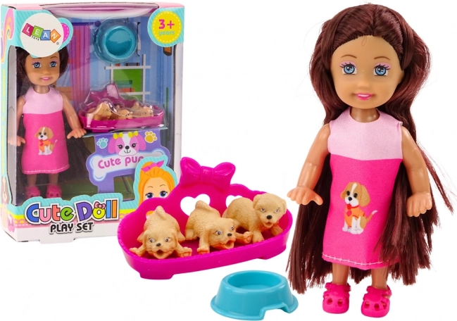 Mini lutkica Haljina s dugom kosom Three Dog Lair