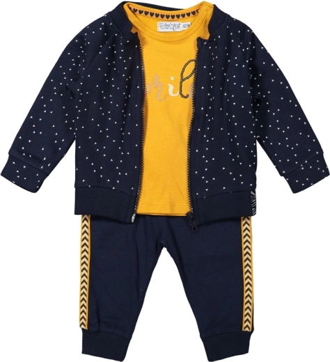 Dirkje 3-piece kids set – sweatshirt, T-shirt and pants, blue