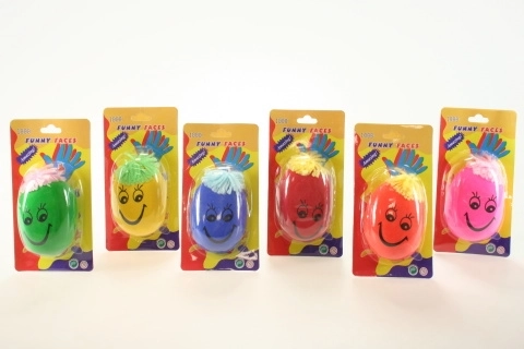 Antistresna loptica s licem i kosicom 8 × 5 cm