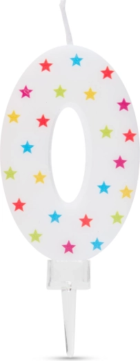 Number 0 Cake Candle