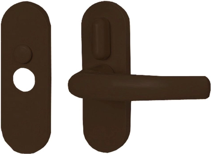 Unutarnja kvaka Klasik s polugom – smeđa, plastika