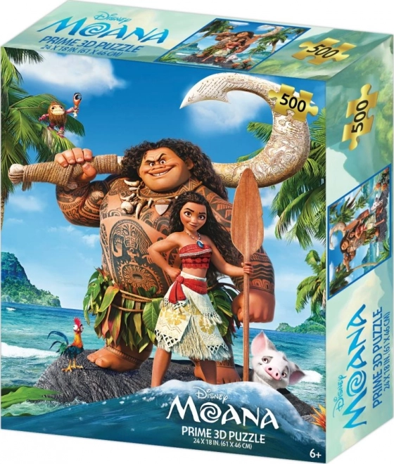 PRIME 3D Puzzle Hrabri Vaiana: Legenda o kraju svijeta 3D 500 dijelova