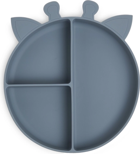 Nuuroo Orla silicone divided plate giraffe bering sea