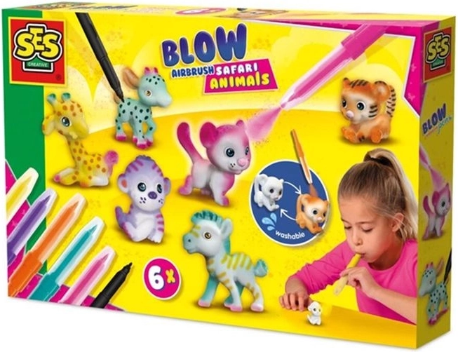 Ses airbrush flomasteri – safari životinjice