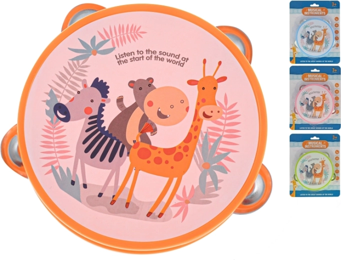 Dječja tamburina 13 cm – lagana plastična ritmička igračka