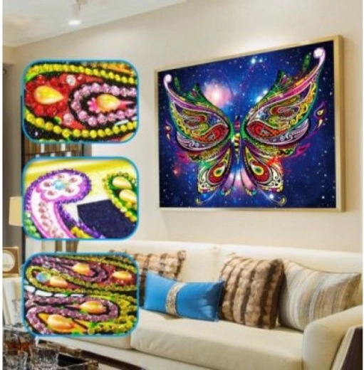 Diamond painting (diamond embroidery) butterfly 30 × 40 cm - 1 piece