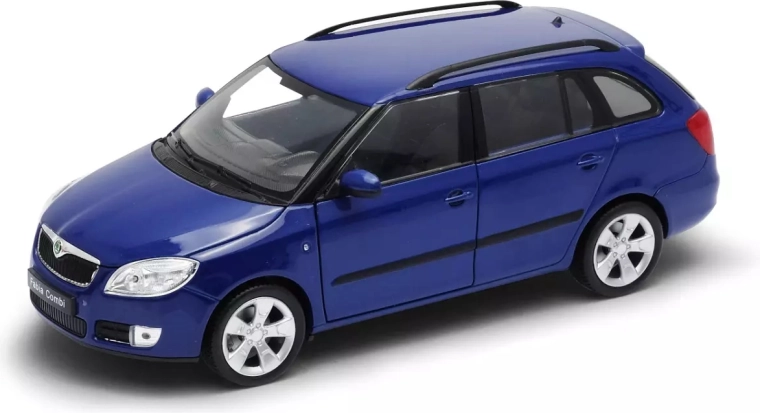 Welly Škoda Fabia Combi II 2009 plava – metalni model auta 1:24