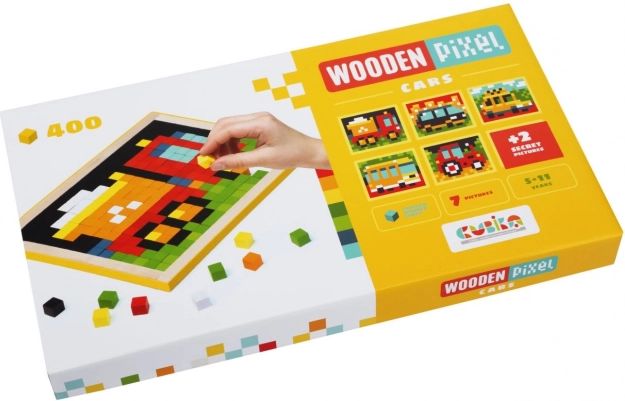 CUBIKA 14903 Pixel IV automobili - drvena mozaika 400 kockica i 7 predložaka