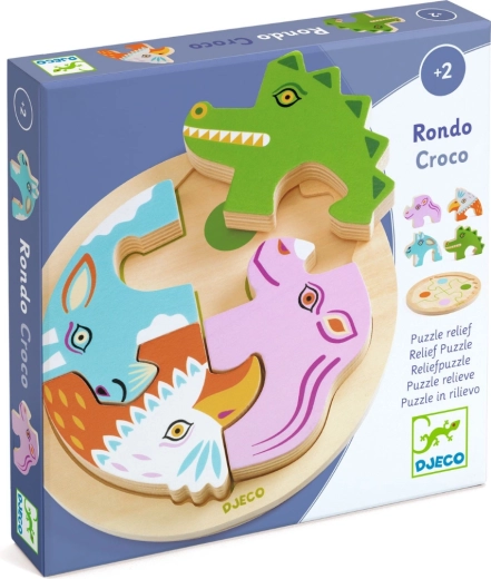 DJECO wooden inset puzzle Rondo Croco