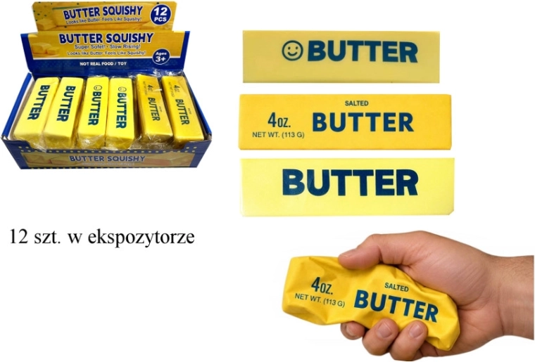 Antistresni gnječivi squishy Gniotek u obliku kocke maslaca