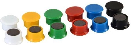 Šarene magnete 13 mm, mix boja, 14 kom
