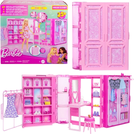 BARBIE Dream Closet with outfits and accessories (doll not included)