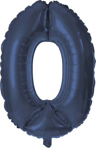 Foli balon u obliku broja 0 30 cm plavi TORO