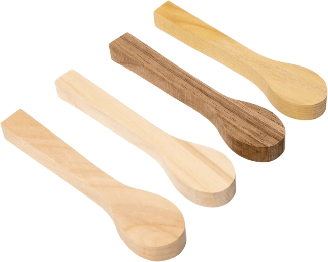 BeaverCraft set drvenih poluproizvoda za rezbarenje žlica BB2 (trešnja, lipa, dud, orah)