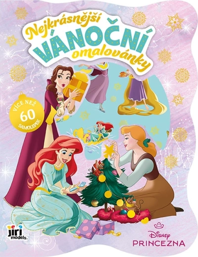 Disney princeze – božićna bojanka sa samoljepljivim naljepnicama