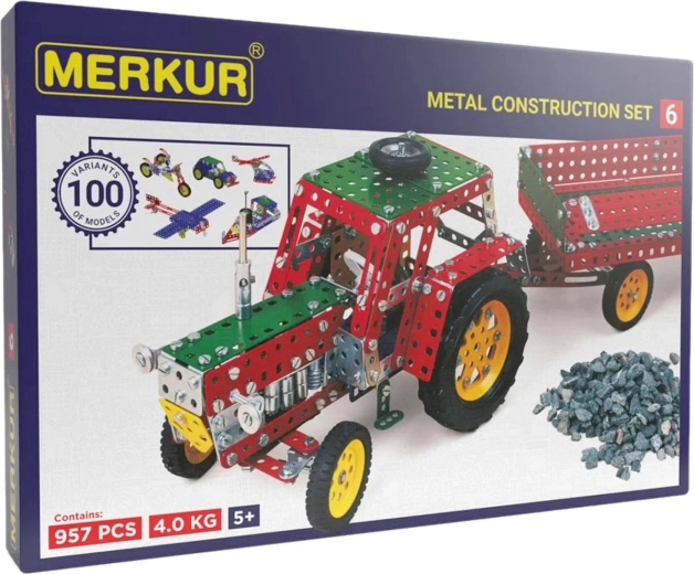 Merkur M6 velika metalna građevinska igračka s 957 dijelova