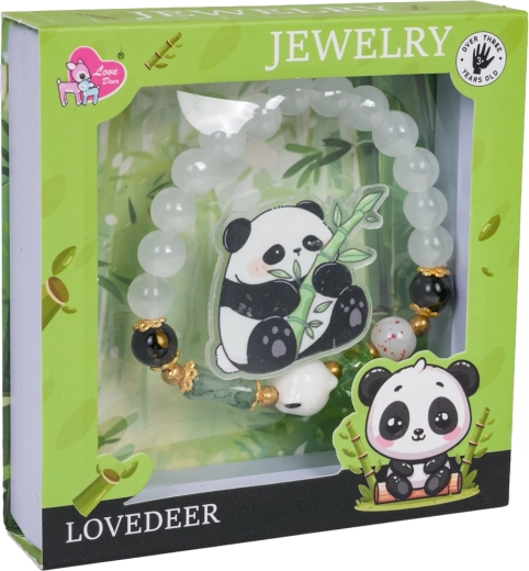 Dječji set nakita Panda s bijelom narukvicom