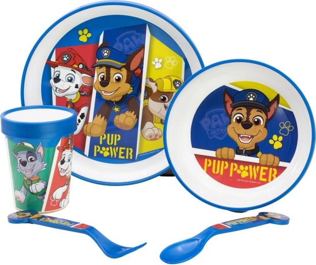 Paw Patrol Pup Power premium protuklizni set za doručak 5 dijelova