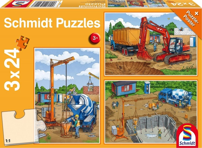 SCHMIDT Puzzle Na gradilištu 3x24 dijelova