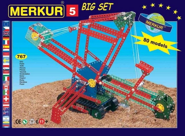Konstrukcijski set MERKUR 5 – velika metalna građevna set za 84 modela