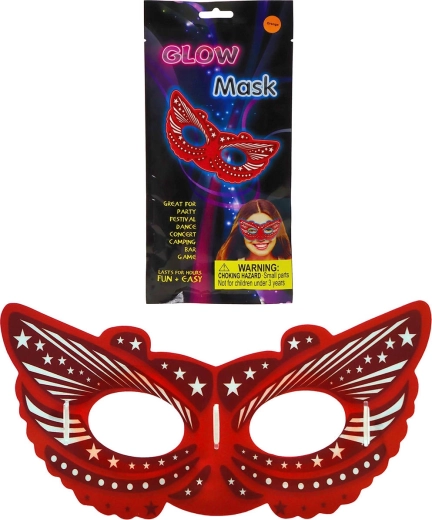 ADAR carnival face mask glowing in the dark, assorted designs - 1 piece