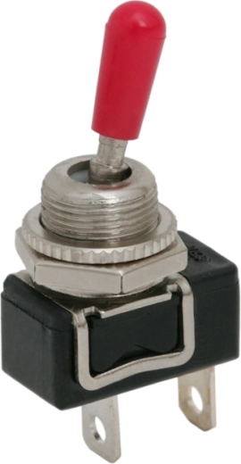 SPST Toggle Switch with Red Insulated Lever