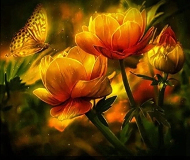 Norimpex Paint by Numbers Flowers 40 × 50 cm
