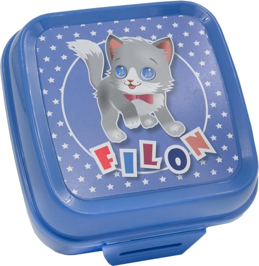 Kutija za užinu s click zatvaranjem 12,5 × 12,5 × 8 cm – plastična, mix boja