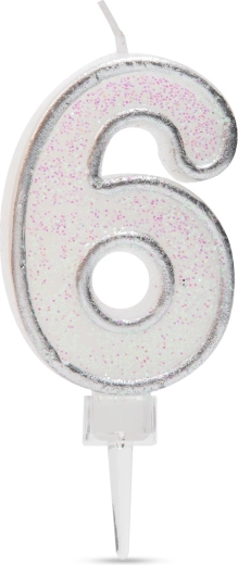 Number 6 Birthday Candle
