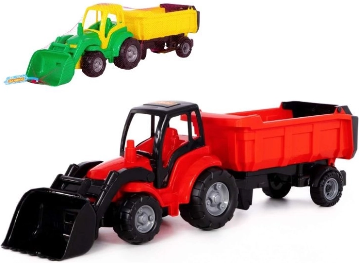 Dječji traktor Šampion s lopatom i prikolicom