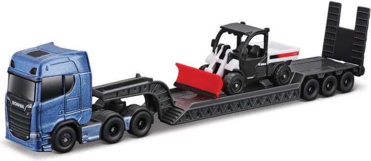 Maisto Mini Construction Machines Set with Large Tractor Unit