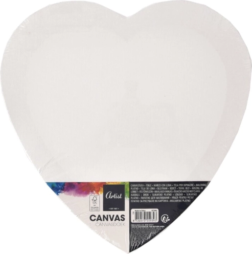 Slikarsko platno u obliku srca 29 × 29 cm