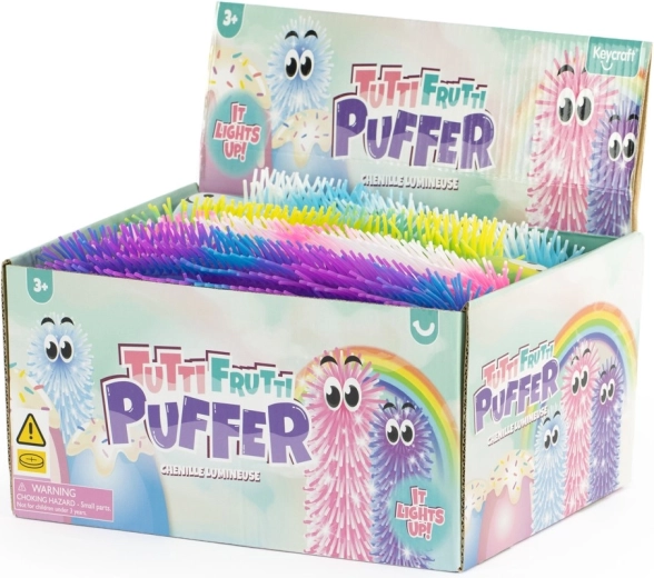 Čupava navijajuća gusjenica Tutti Frutti sa svjetlom 28 cm