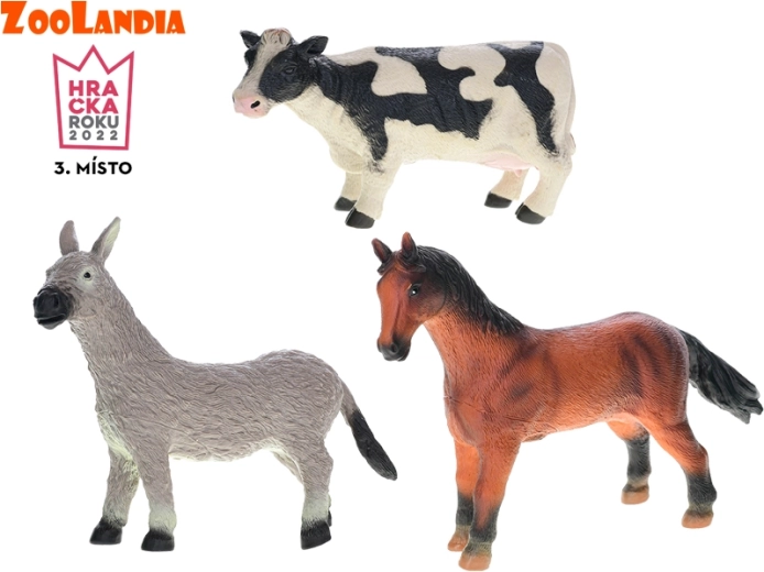 Zoolandia životinje s farme 21–24 cm – krava, konj i magarac