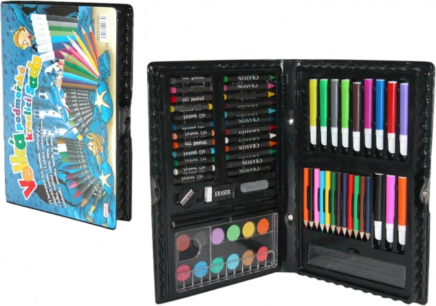 Likovni set u kovčežiću 67 kom – morski motiv